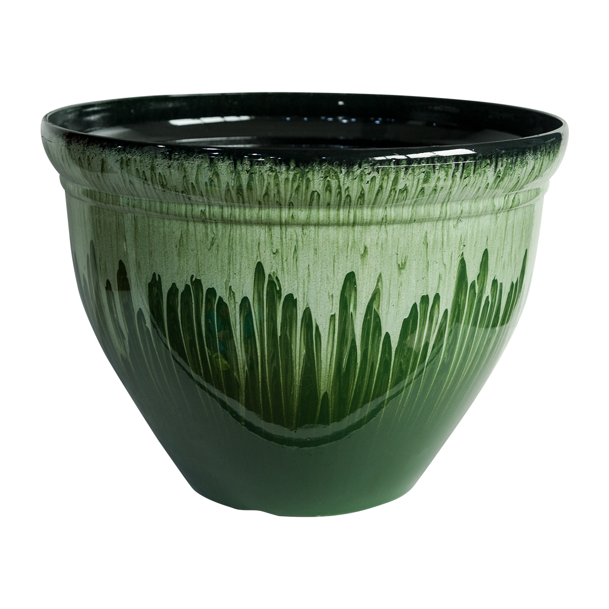Spray Paint Glazed Ceramic Finish Plastic Planter from China manufacturer KAILAI Plastics